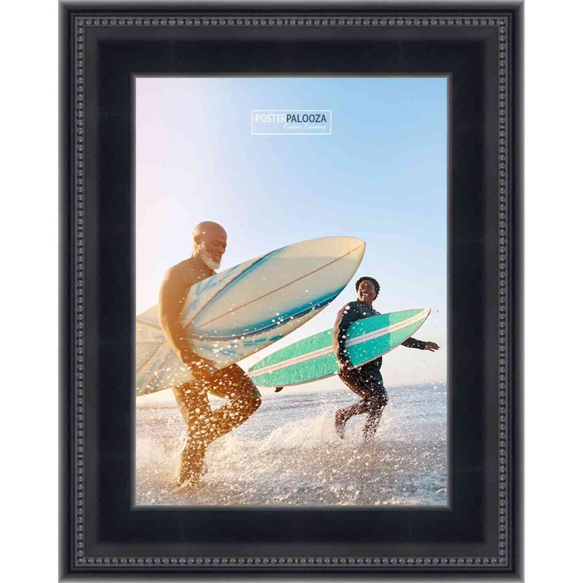36x25 Traditional Black Complete Wood Picture Frame with UV Acrylic, Foam Board Backing, & Hardware