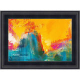 36x25 Traditional Black Complete Wood Picture Frame with UV Acrylic, Foam Board Backing, & Hardware