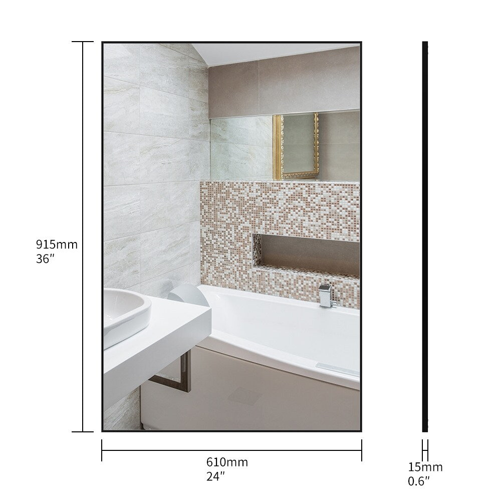 36x26 inches Aluminum Horizontal Hanging Decorative Wall Mirrors