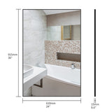36x26 inches Aluminum Horizontal Hanging Decorative Wall Mirrors