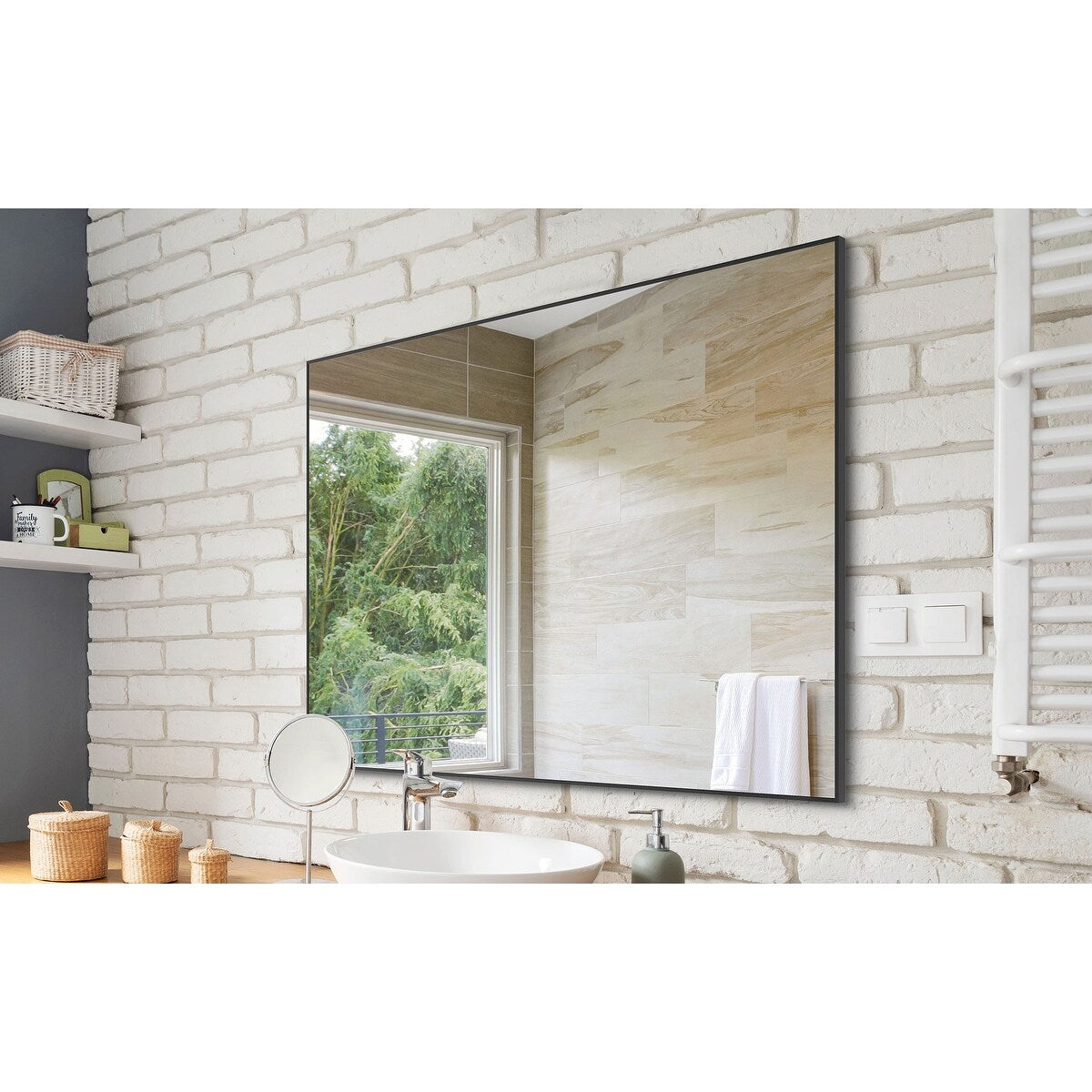 36x26 inches Aluminum Horizontal Hanging Decorative Wall Mirrors