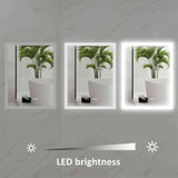36x28 Inch Wall Mount LED Bathroom Vanity Mirror With 3000K-6000K Dimmable Anti-Fog Lighted Makeup Mirror Smart Memory Mirror