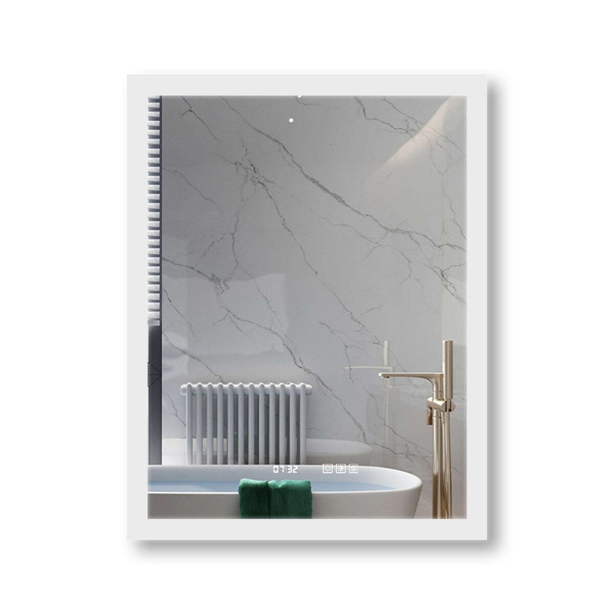 36x28 Inch Wall Mount LED Bathroom Vanity Mirror With 3000K-6000K Dimmable Anti-Fog Lighted Makeup Mirror Smart Memory Mirror