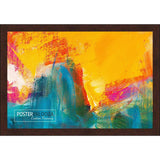 36x28 Traditional Mahogany Complete Wood Picture Frame with UV Acrylic, Foam Board Backing, & Hardware