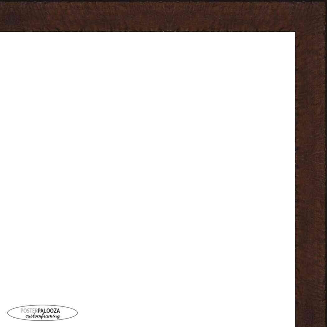 36x28 Traditional Mahogany Complete Wood Picture Frame with UV Acrylic, Foam Board Backing, & Hardware