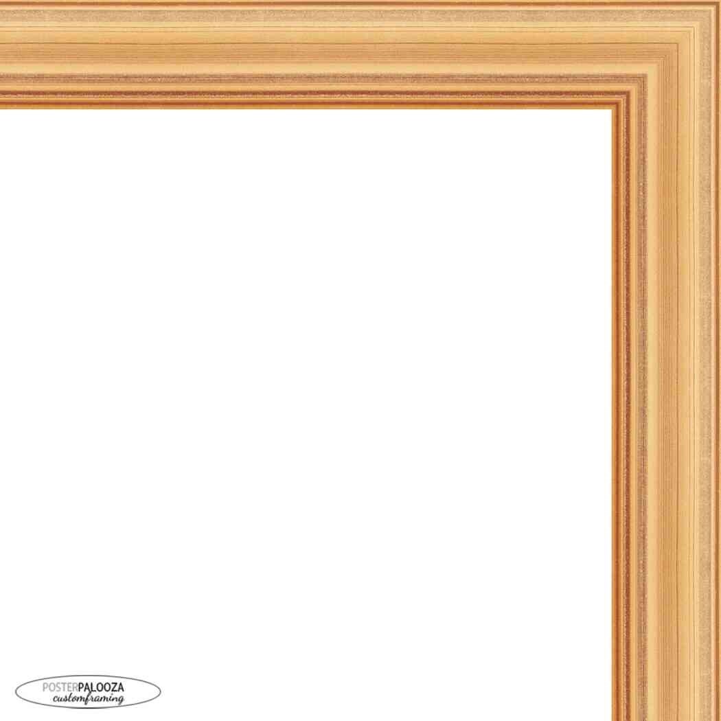 36x30 Contemporary Gold Complete Wood Picture Frame with UV Acrylic, Foam Board Backing, & Hardware