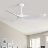 38" Modern Ceiling Fan without Lights, Remote Control and DC Motor - N/A