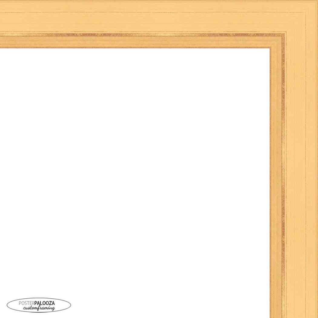 38x26 Gold Shadowbox Frame - Interior Size 38x26 by 1.25 In Deep - Gold Frame Made to Display Items Up To 1.25 In Deep