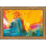 38x26 Traditional Gold Complete Wood Picture Frame with UV Acrylic, Foam Board Backing, & Hardware
