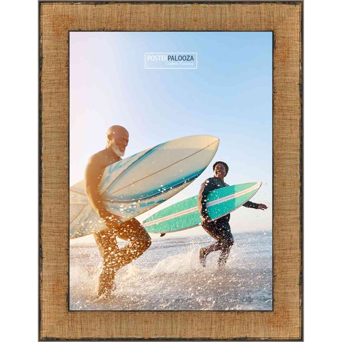 38x26 Traditional Gold Complete Wood Picture Frame with UV Acrylic, Foam Board Backing, & Hardware