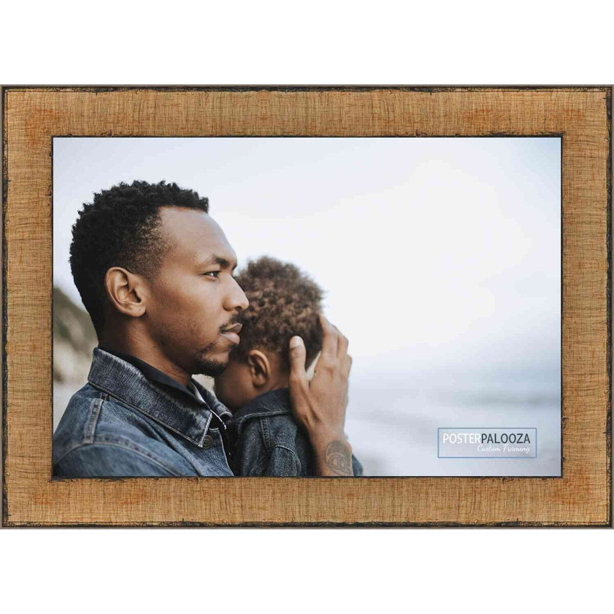 38x26 Traditional Gold Complete Wood Picture Frame with UV Acrylic, Foam Board Backing, & Hardware