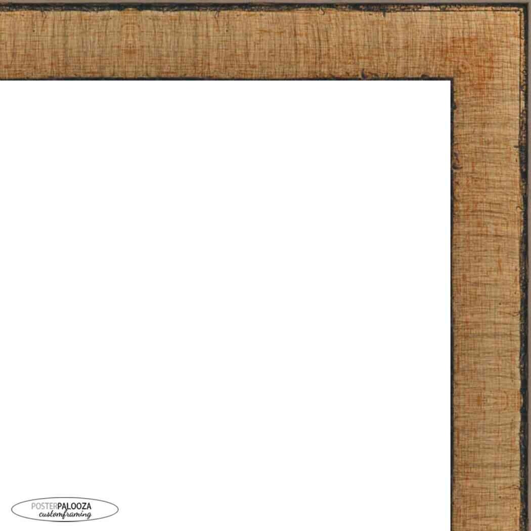38x26 Traditional Gold Complete Wood Picture Frame with UV Acrylic, Foam Board Backing, & Hardware
