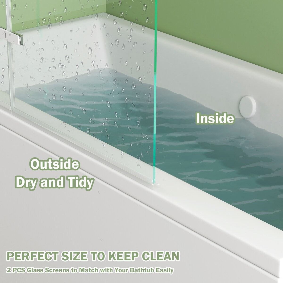 39 in. W x 55 in. H Pivot Tub Door in Matte Black with Clear Tempered Glass