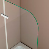 39 in. W x 55 in. H Pivot Tub Door in Matte Black with Clear Tempered Glass