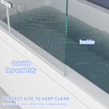 39 in. W x 55 in. H Pivot Tub Door in Matte Black with Clear Tempered Glass