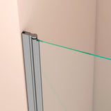 39 in. W x 55 in. H Pivot Tub Door in Matte Black with Clear Tempered Glass