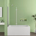 39 in. W x 55 in. H Pivot Tub Door in Matte Black with Clear Tempered Glass