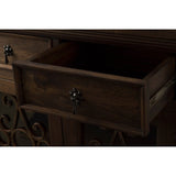 Handmade Solid Reclaimed Barn Wood & Wrought Iron Hardware Buffet & Sideboard 39" Width - N/A