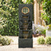 39.3 '' H Modern Slate Stone Look Floor Waterfall Fountain with LED