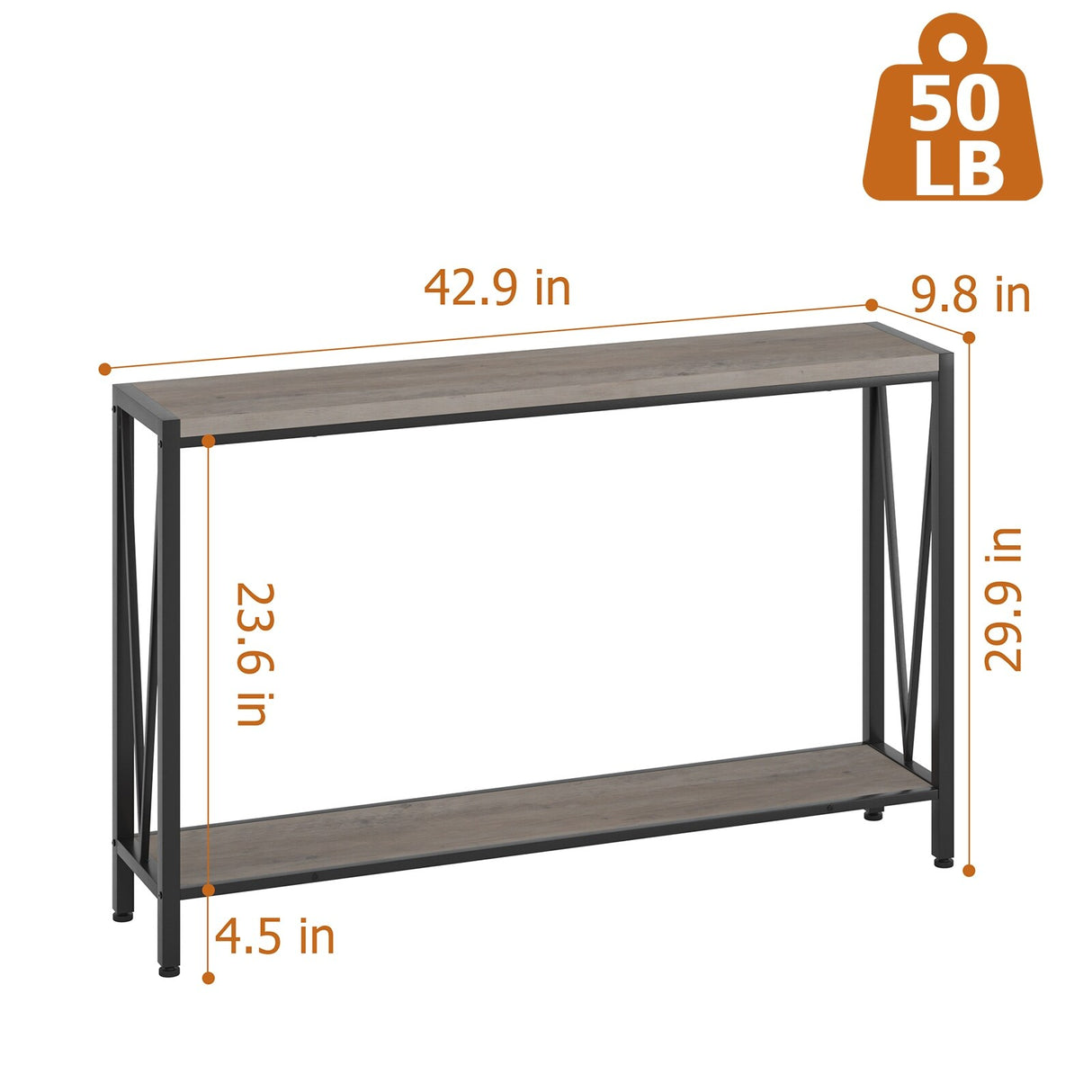 39.4" Behind Couch Table, Narrow Sofa Table