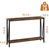39.4" Behind Couch Table, Narrow Sofa Table