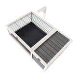 39.5"Wood Tortoise House Indoor Turtle Habitat Reptile Cage for Lizards, Geckos,with Removable Waterproof Tray,Light Support