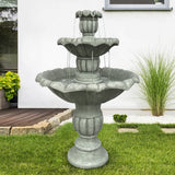 39In 3Tier Mediterranean Outdoor Water Fountain Concrete Construction