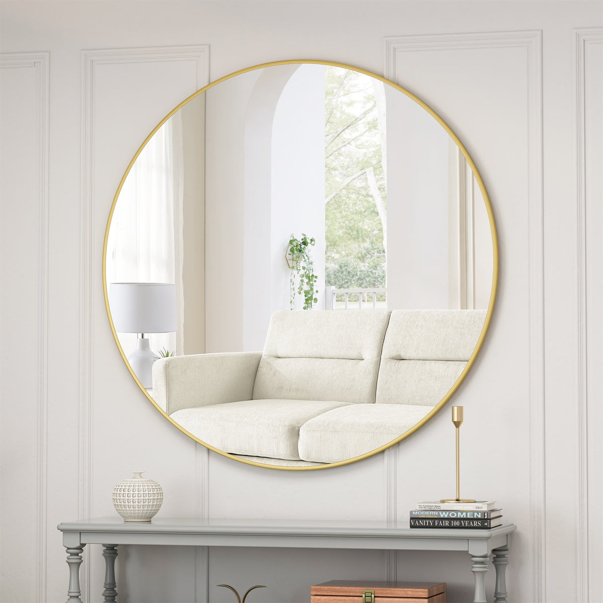 39" Wall Mounted Circular Mirror