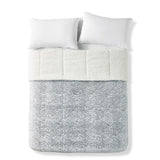 Tahari 3D Carved Pv Bottom Dye Comforter Reverse To Sherpa