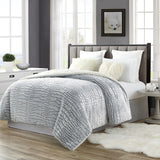 Tahari 3D Carved Pv Bottom Dye Comforter Reverse To Sherpa