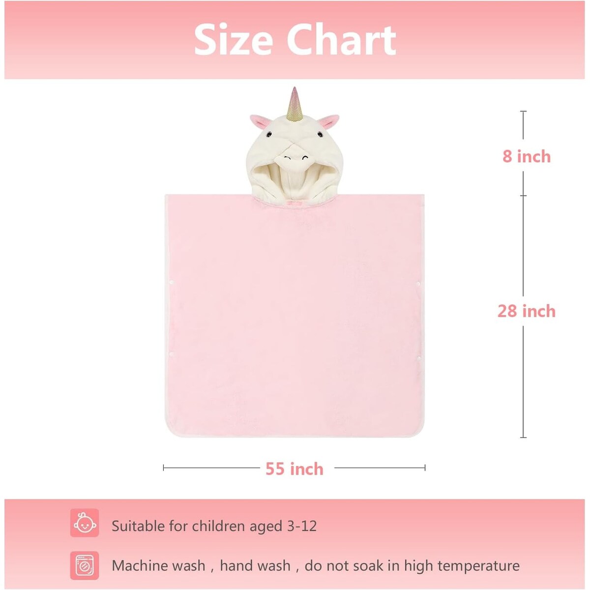 3D Hooded Bath Towel For Kids