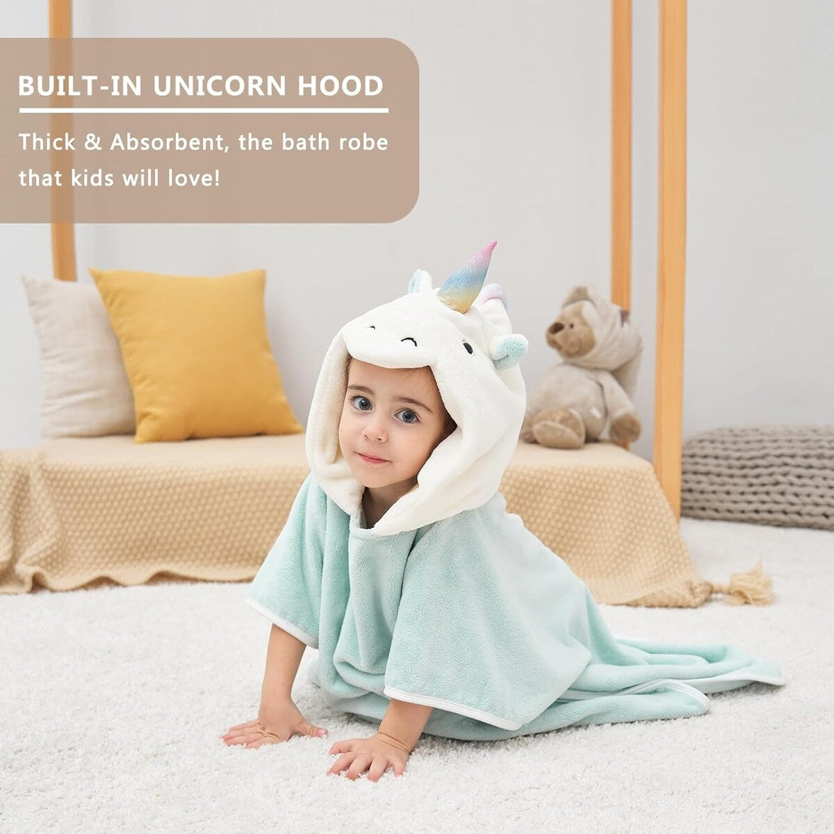 3D Hooded Bath Towel For Kids