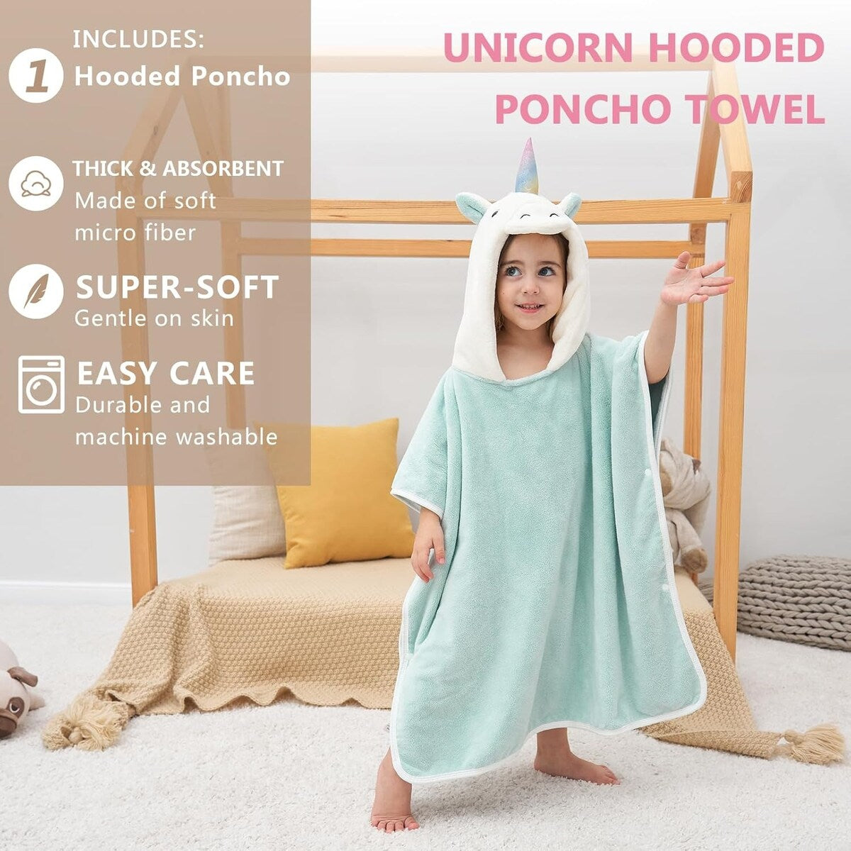 3D Hooded Bath Towel For Kids