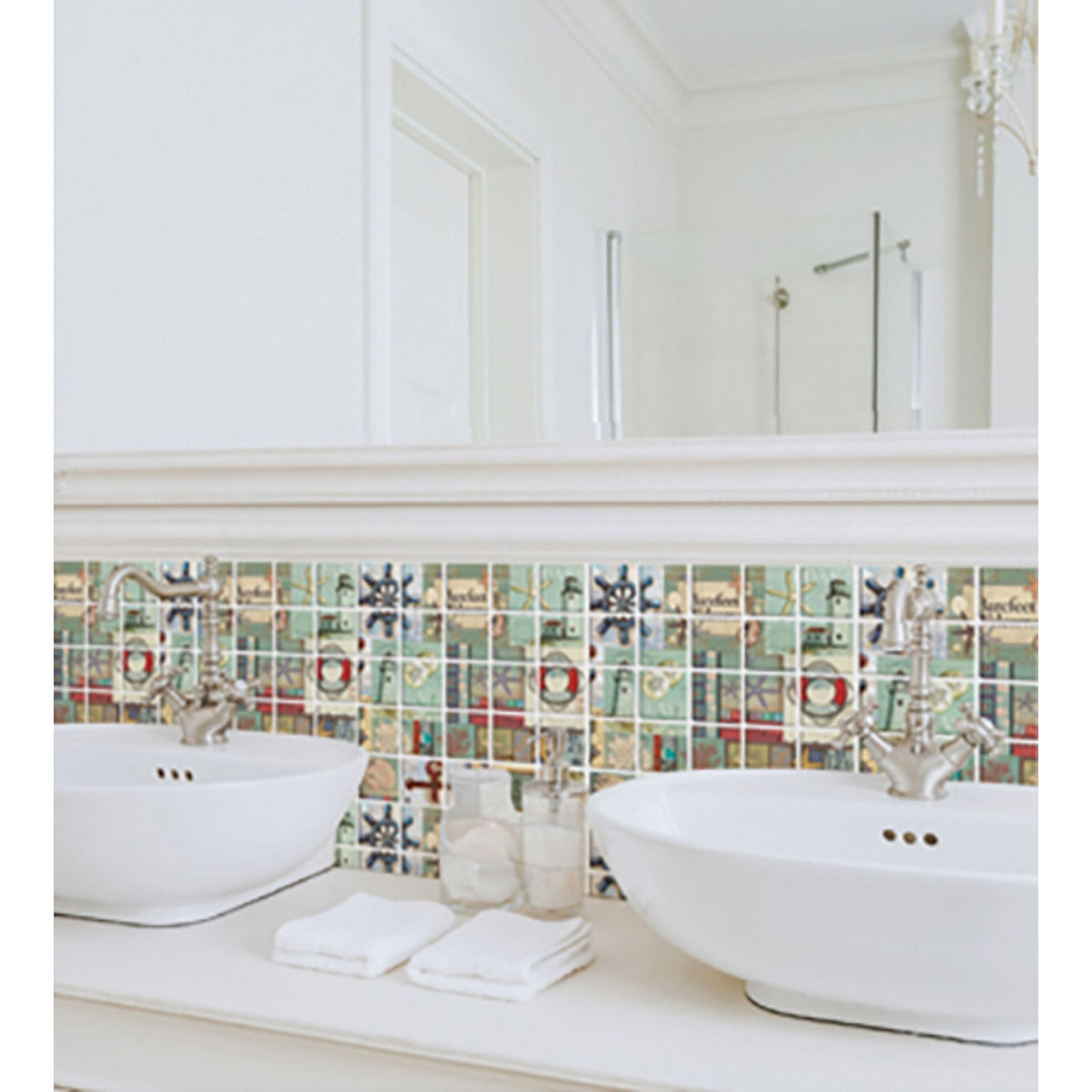 3D PVC Peel & Stick Mosaic Tile Sticker, 12"x12"/pc - 40pc