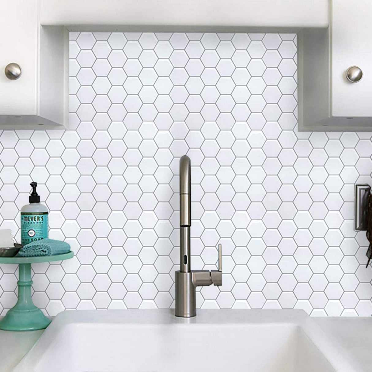 3D Peel and Stick Glossy Gel Backsplash Tile, 12"x12"/pc - 20pc