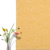 3D Rose Flower Peel and Stick Wallpaper,28"x28"/pc (Almond_50pc) - 50pc