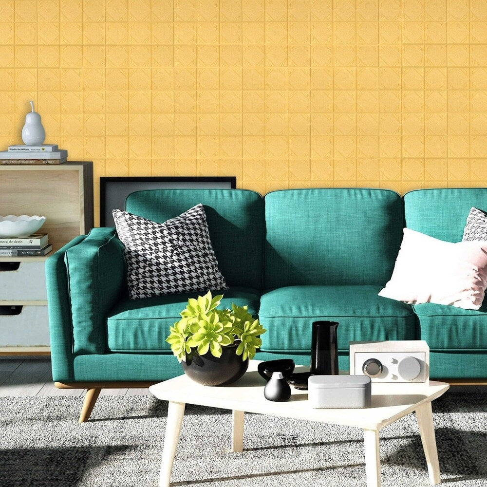 3D Stream Pattern Sticker For Wall Decor,28"x28"/pc - 20pc