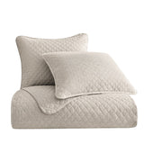 3PC Anna Coverlet Set, Lt. Tan