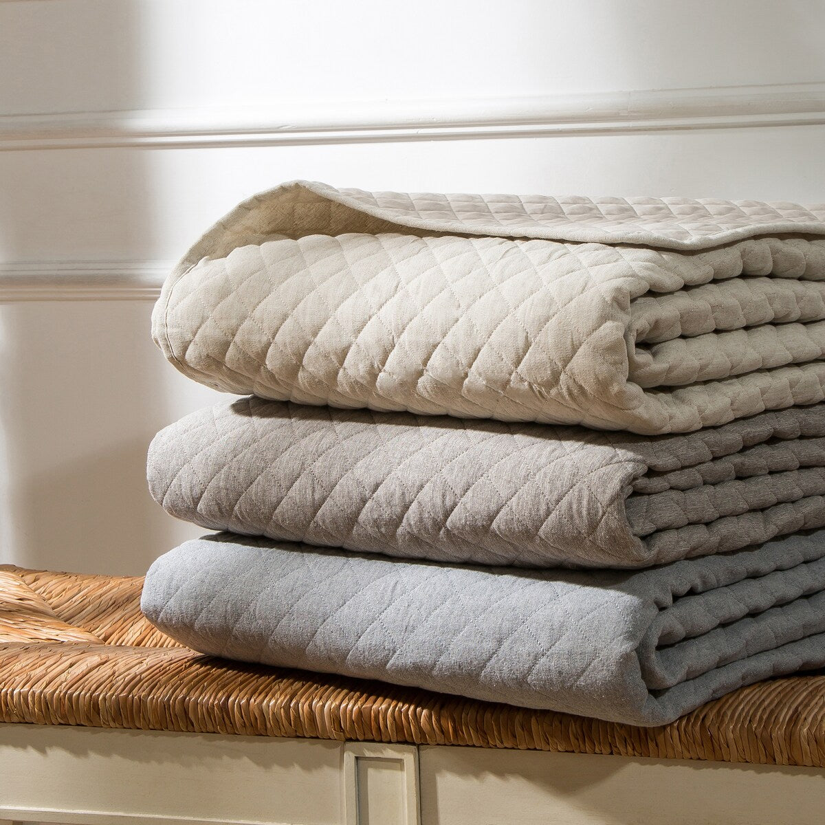 3PC Anna Coverlet Set, Lt. Tan