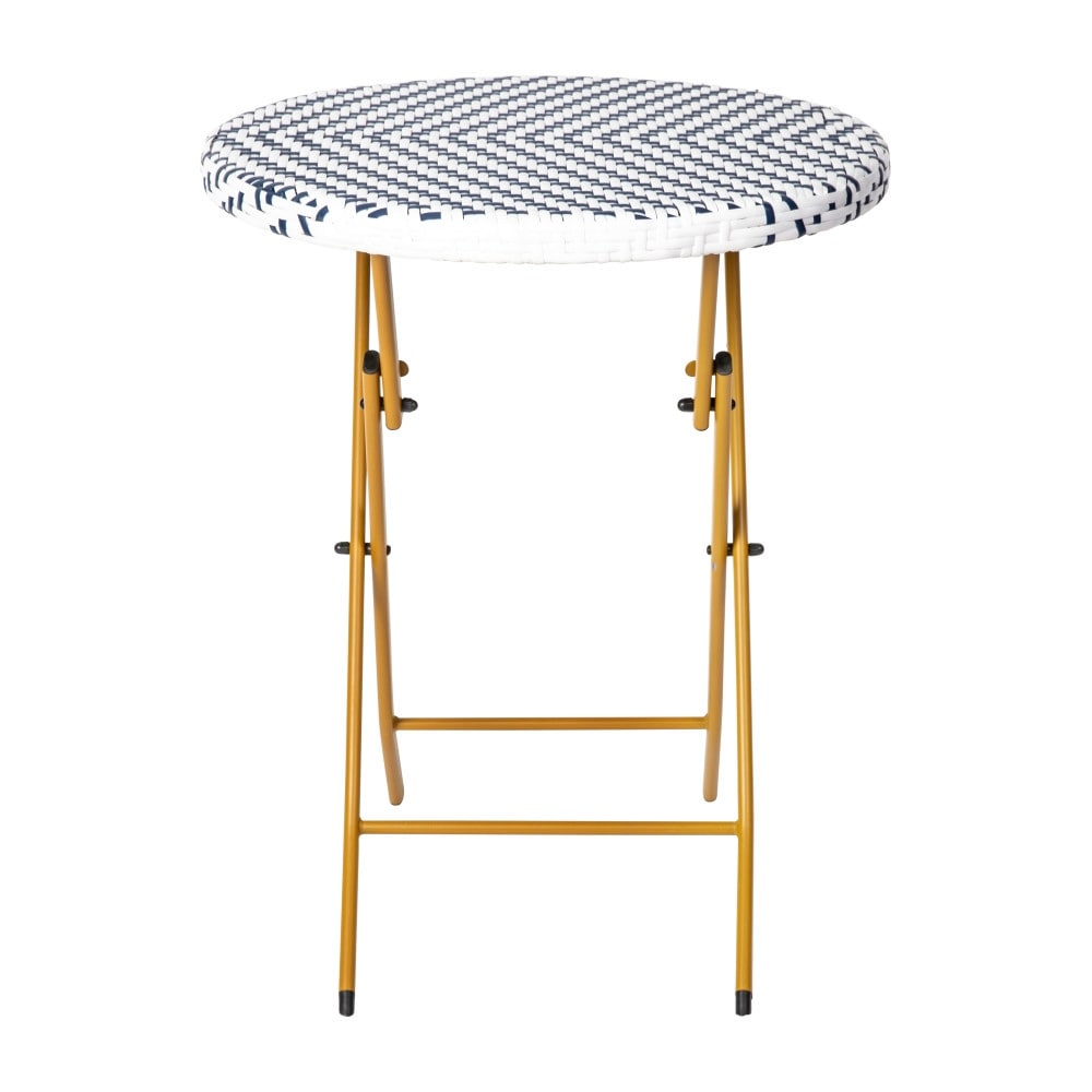 3PC Indoor/Outdoor PE Rattan Folding Bistro Set