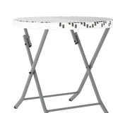 3PC Indoor/Outdoor PE Rattan Folding Bistro Set