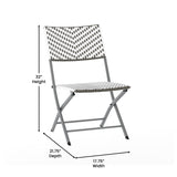 3PC Indoor/Outdoor PE Rattan Folding Bistro Set
