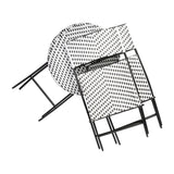 3PC Indoor/Outdoor PE Rattan Folding Bistro Set