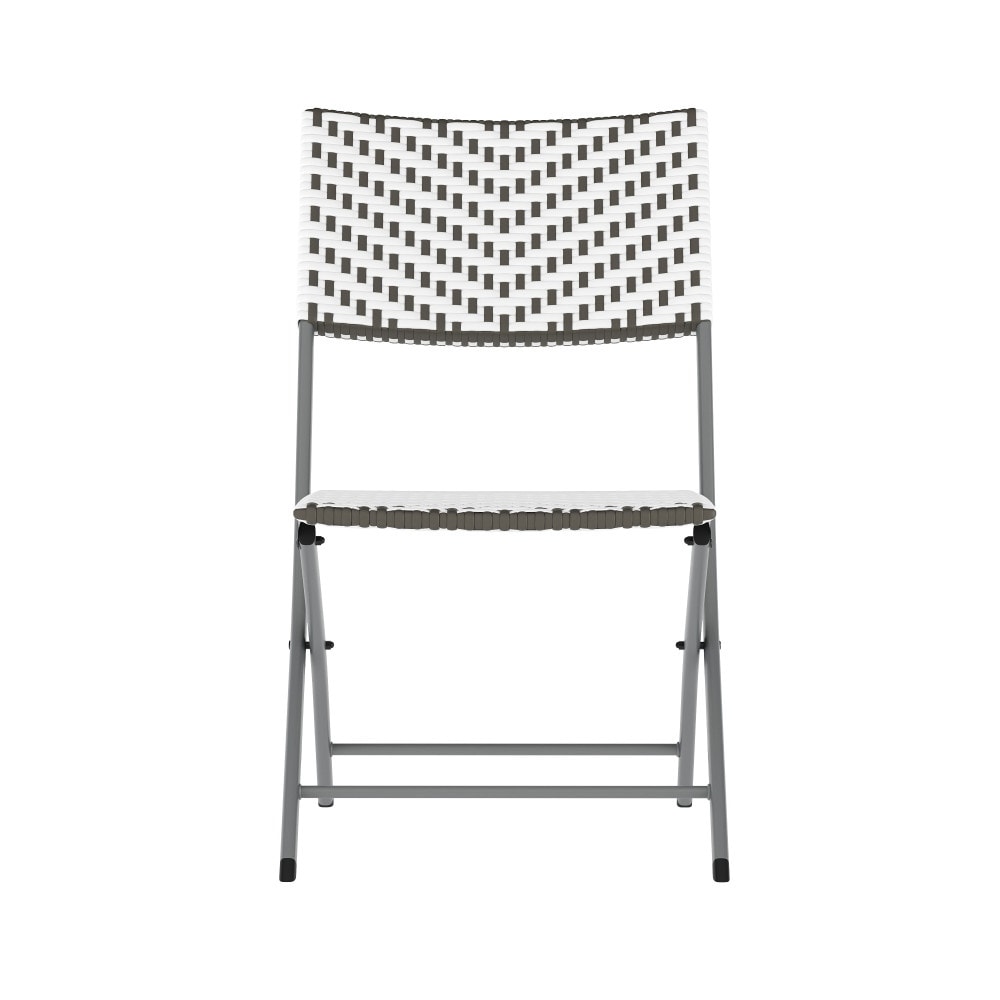 3PC Indoor/Outdoor PE Rattan Folding Bistro Set