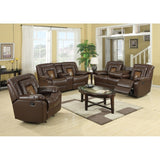 3PCs Cobra Brown Leather Sofa &Loveseat & Chair Sets