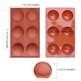 3Pcs Round Silicone Chocolate Bomb Molds