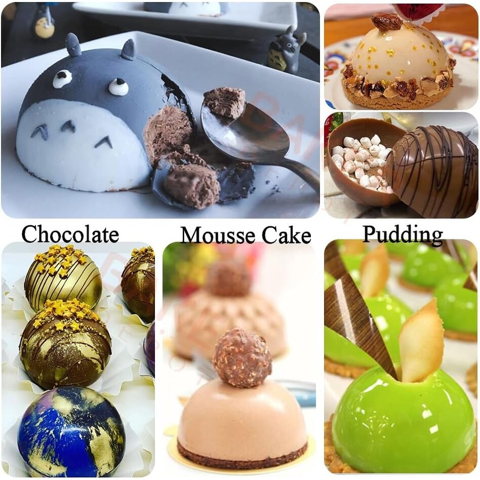 3Pcs Round Silicone Chocolate Bomb Molds