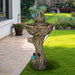 3Tier Outdoor Water Fountain Bird Bath Patio Fountain w/Birds and Pump