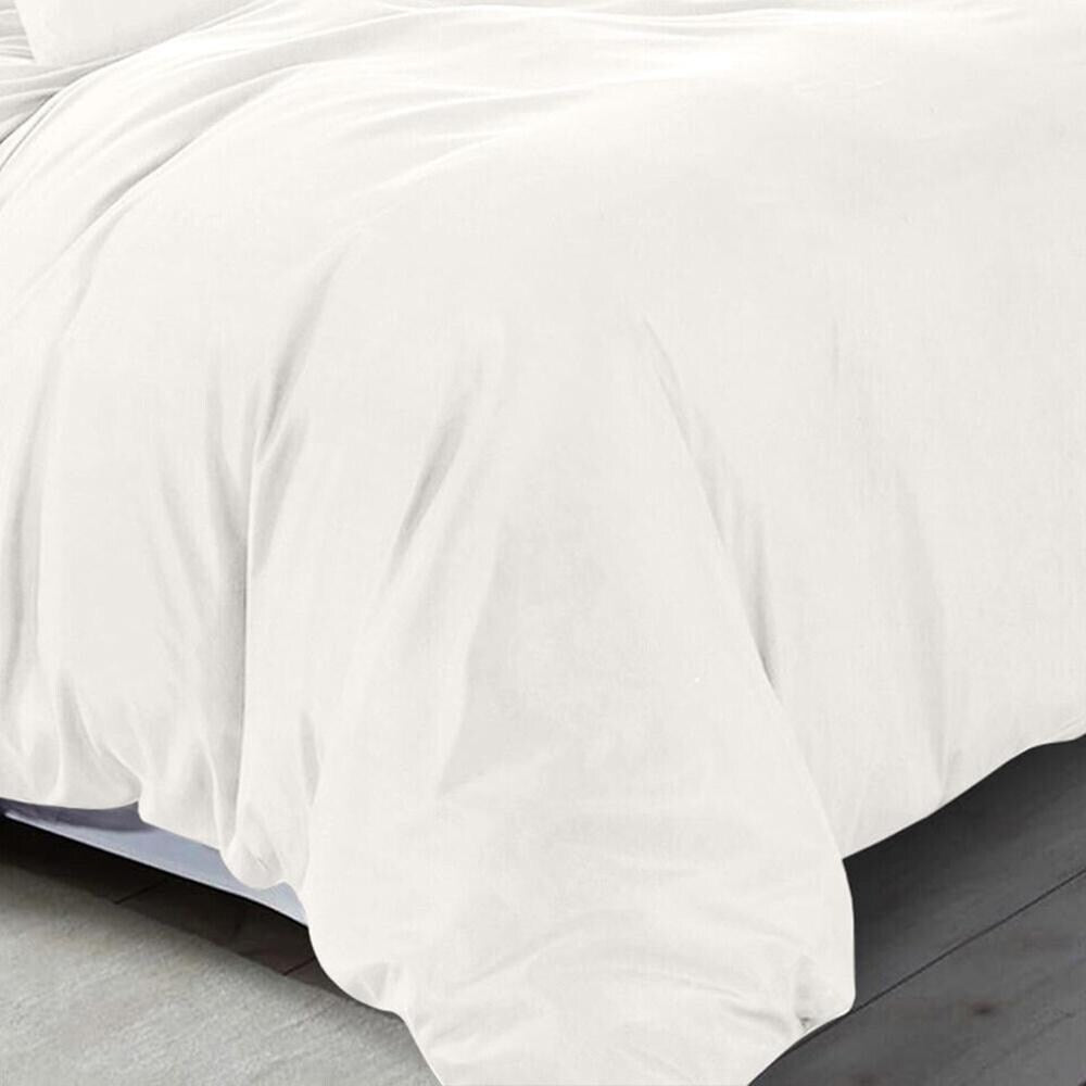 3pc King Size Duvet Cover With Pillow Shams Bedding Set Cream