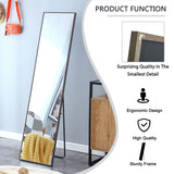 3rd generation gray solid wood frame full-length mirror, dressing mirror, bedroom/ decorative mirror, clothing store